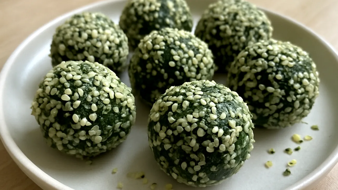Boules d'énergie aux graines de chanvre et spiruline"