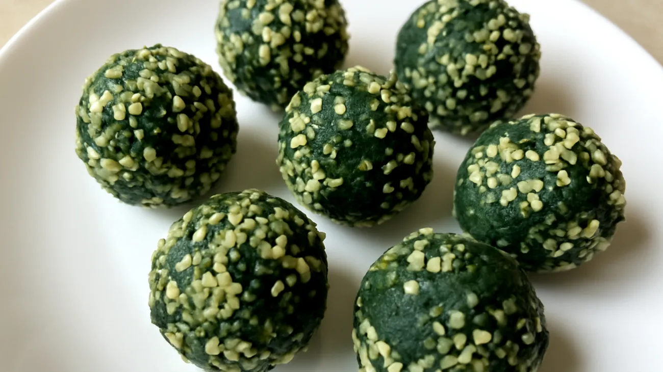 Boules d'énergie aux graines de chanvre et spiruline"