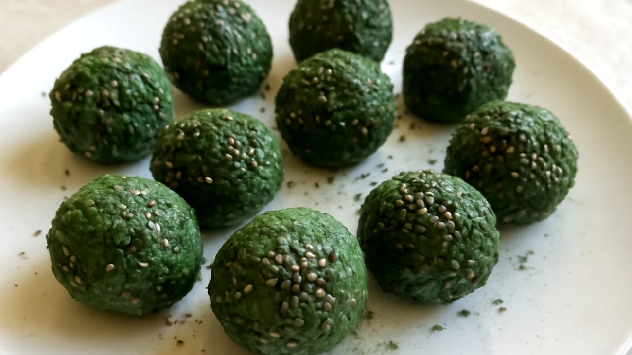 Boules d'énergie aux graines de chia et spiruline"