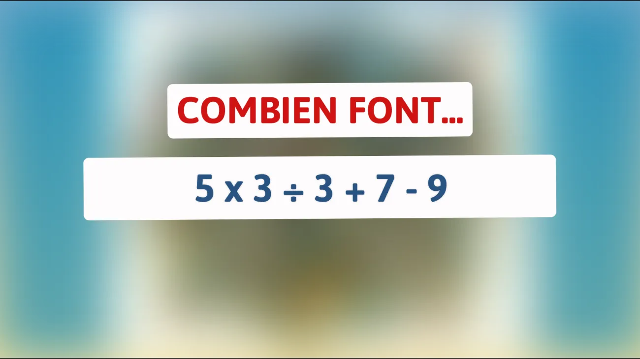 Défiez votre logique : Pouvez-vous résoudre ce calcul en un clin d'œil ?"
