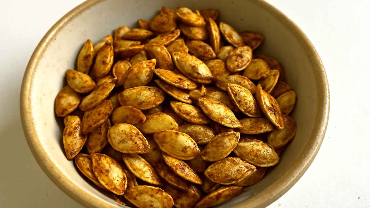 Graines de courge grillées aux épices"