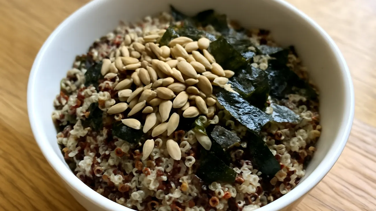 Salade de quinoa aux graines de tournesol et algue nori"